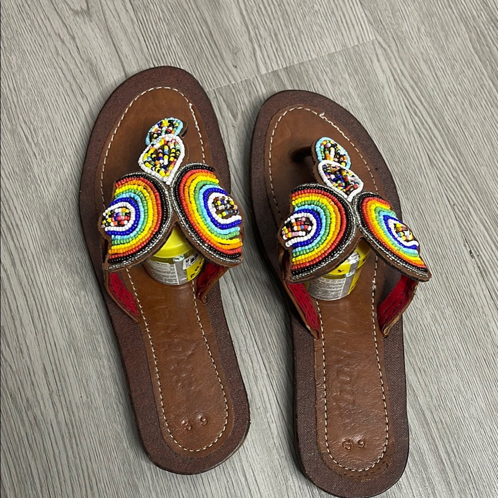 Colorful Beaded Women's Sandals